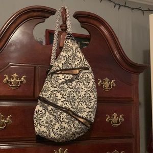 black and white crossover bag